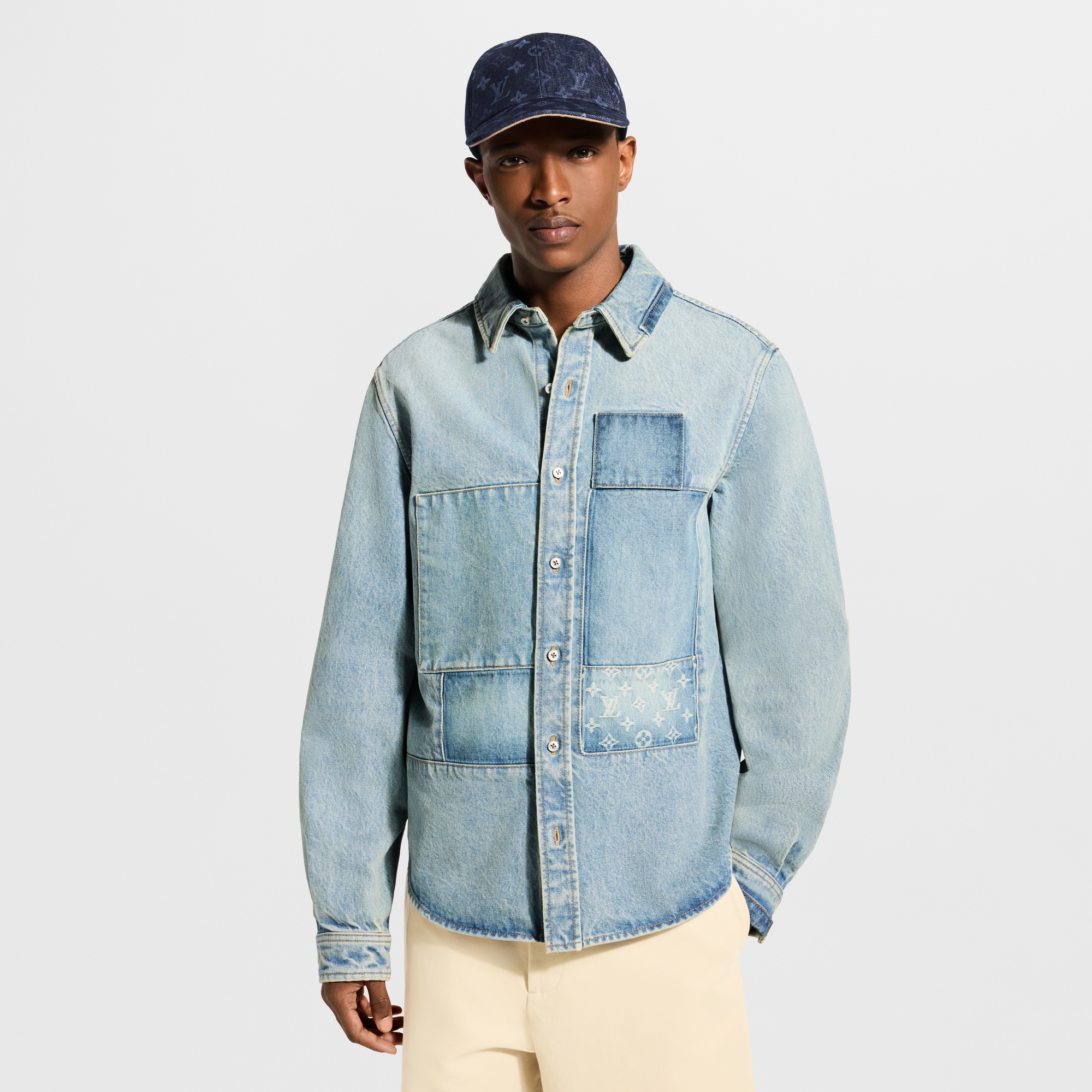 Signature Patchwork Denim Long-Sleeved Shirt - Men - Ready-to-Wear